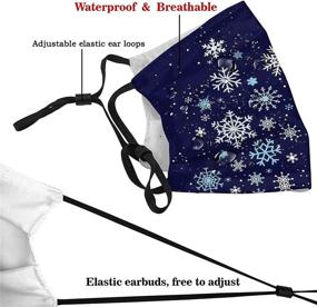 img 1 attached to 🎄 Tequfe Washable Reusable Christmas Face Mask Bandanas with Adjustable Earloops for Adult Men and Women - Includes 2 Filters