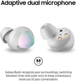 img 1 attached to 🎧 Беспроводные наушники Galaxy Buds с беспроводным зарядным чехлом - серебряные, версия для США