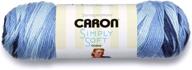 🧶 пряжа caron simply soft ombre - 100% акрил - сатиновый темно-синий джинс - 5 унций - среднего веса (4) - машинная стирка и сушка. логотип