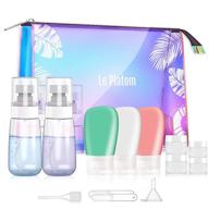 🧴 leplatom 15 pcs silicone travel bottles set: tsa approved travel containers for toiletries - 2oz leak-proof silicone for shampoo, conditioner, body wash cream (bpa free) logo