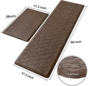 img 3 attached to 🏠 KMAT Cushion Anti Fatigue Comfort Mat [2 PCS] - Non Slip Memory Foam Kitchen Mats for Floor, Waterproof Kitchen Rugs - Standing Desk Mat Floor Mats for House, Sink, Office (17"x28"+17"x60")