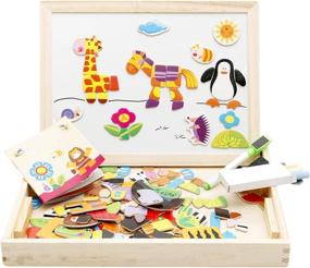 img 4 attached to Lewo Magnetic Animals Educational Puzzles