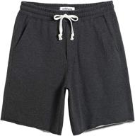 🩳 casual lounge fleece shorts for men – 8" long cotton shorts with pockets, jogger style for athletic workout and gym sweat shorts логотип