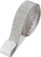 💎 sparkle & shine: silver self adhesive rhinestone sticker ribbon for art crafts, car phone & gift decoration - 3 yards logo