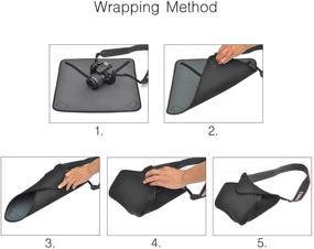 img 3 attached to 📷 kilofly (Pack of 3) Neoprene Adjustable Protective DSLR Camera Wrap Around Pouch Cover Cloth, 16 and 20 Inch, Medium and Large Square, Enhanced SEO