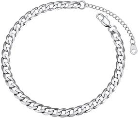 img 4 attached to 🔗 FOCALOOK Stainless Steel Gold 3mm/6mm Chain Anklet for Women & Men - Fashion Ankle Bracelet with Figaro, Cuban, Twist, Rope & Paperclip Chain - Foot Jewelry with Extension - Ideal for SEO!