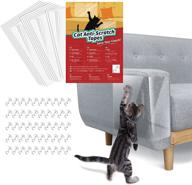 🛋️ lewondr sofa furniture protector with cat scratch pads - clear adhesive pads with pins for effective cat scratching deterrent logo