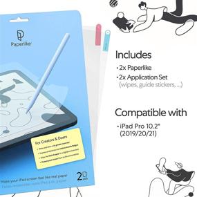 img 3 attached to Matte Screen Protector for iPad 10.2 Inch (2019, 2020 and 2021) - Paperlike (2 Pieces) for Optimized Drawing, Writing, and Note-taking Experience