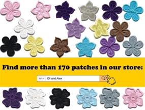 img 1 attached to Iron On Patches - Embroidered White Flower Patch Set of 10 Appliques A-43