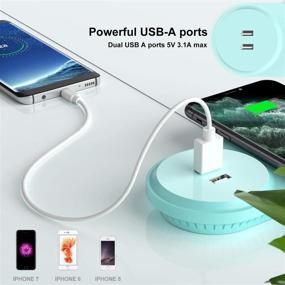 img 2 attached to 🔌 seenda Wireless Charger - Dual USB, 26W Charging Pad for iPhone/Galaxy - Green