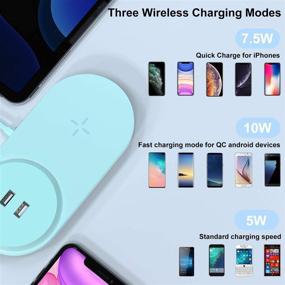 img 1 attached to 🔌 seenda Wireless Charger - Dual USB, 26W Charging Pad for iPhone/Galaxy - Green