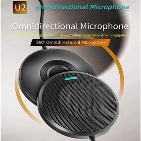 img 3 attached to Conference Microphone Omnidirectional Condenser Compatible Computer Accessories & Peripherals and Audio & Video Accessories