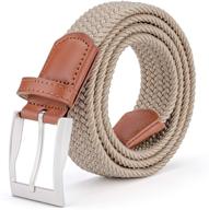 🏻 stylish and versatile toyris elastic braided men's accessories: comfortable stretch for casual wear logo