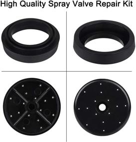 img 1 attached to 💧 KWODE Commercial Pre-Rinse Spray Valve Repair Kit - Black, for All Sink Sprayers: Spray Face Bumper and Screw Repair Part