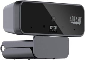 img 3 attached to 📷 Adesso Cybertrack H6 4K Ultra HD USB Webcam with Dual Microphone & Privacy Shutter Cover, Black - Enhanced SEO