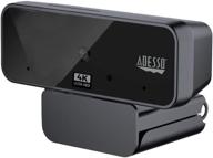 📷 adesso cybertrack h6 4k ultra hd usb webcam with dual microphone & privacy shutter cover, black - enhanced seo logo