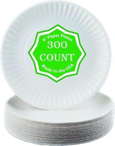 img 4 attached to 🍽️ Optimized for SEO: Perfectware - Kitchen Essentials Paper Plate 6-300 Pack, White, 6-inch Diameter (300 Count)