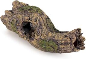 img 1 attached to 🌳 Hygger Small Aquarium Ornament - Poly Resin Wood Trunk Log Decoration for 20 Gallon Tank - Betta Fish Accessories Hideout Cave (Tree Log)