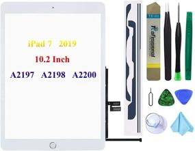 img 3 attached to 📱 Dedia Screen Replacement for iPad 7 7th Generation 10.2" - Home Button Included, Pre-installed Adhesive & Tools Included (White)