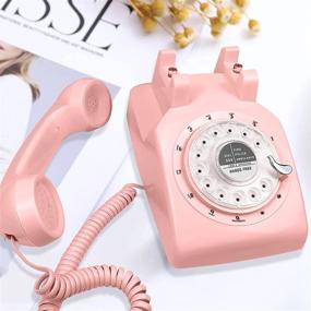 img 3 attached to 📞 GloDeals Retro Pink Rotary Dial Telephone - Vintage 1960's Style, Old Fashioned Design