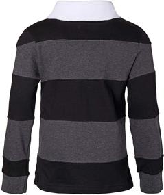 img 1 attached to Cotton Striped Sleeve Rugby Boys' Tops, Tees & Shirts by Sportoli