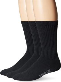 img 3 attached to Ultimate Comfort for Men: Top Flite Sport Full Cushion Crew Socks 3 Pair Pack