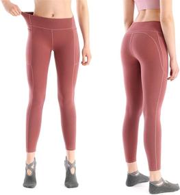 img 3 attached to DOVICK Leggings Pockets Workout Leggins