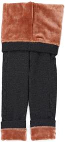 img 3 attached to 👧 Winter Velvet Leggings for Girls - Enhanced Stretchable Govc Clothing