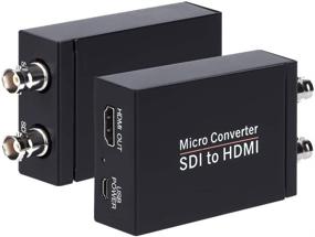 img 4 attached to Black SDI to HDMI Converter with Auto Format Detection, Audio De-Embedder, and SDI Loopout