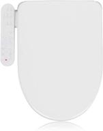 🚽 alpha gx wave bidet toilet seat – round white, strong spray, stainless steel nozzle, 3 wash functions, led nightlight, warm air dryer, oscillation, and pulse logo