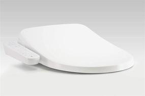 img 3 attached to 🚽 Alpha GX Wave Bidet Toilet Seat – Round White, Strong Spray, Stainless Steel Nozzle, 3 Wash Functions, LED Nightlight, Warm Air Dryer, Oscillation, and Pulse