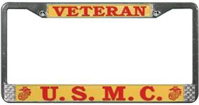img 1 attached to Marine Veteran Chrome Metal License
