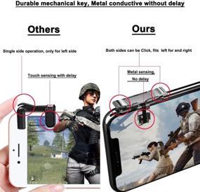 img 2 attached to Enhance Your Mobile Gaming Experience with Norhu Mobile Game Triggers for PUBG Mobile and Fortnite Mobile – Sensitive Shoot and Aim Buttons Compatible with Android & iPhone – 1 Pair (L1R1)