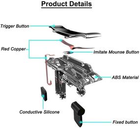 img 3 attached to Enhance Your Mobile Gaming Experience with Norhu Mobile Game Triggers for PUBG Mobile and Fortnite Mobile – Sensitive Shoot and Aim Buttons Compatible with Android & iPhone – 1 Pair (L1R1)