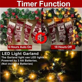 img 1 attached to 🎄 TURNMEON 9ft 10in Christmas Garland with 100 Lights Timer 8 Modes: Pinecones, Berries & Battery Operation - Indoor/Outdoor Xmas Décor (WarmWhite)