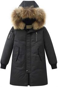 img 3 attached to 🧥 Warm, Protective Hooded Down Jacket for Boys during Winter - Mallimoda's Windproof Puffer Outerwear