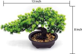 img 3 attached to 🌲 Bonsai Pine Tree - Artificial Home Welcoming Pot Plant, Japanese Pine Display Simulation for Living Room, Zen Garden Decoration Decor (Vivid)