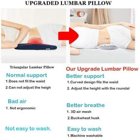 img 3 attached to 🌙 Fcare Lumbar Support Pillow for Sleeping - Height Adjustable 3D Lower Back Support Waist Pillow for Sciatic Pain Relief - Cushion Reducing Pain for Bed Rest - Ideal for Side, Back, and Stomach Sleepers...