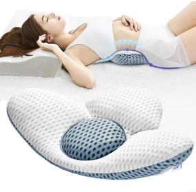 img 4 attached to 🌙 Fcare Lumbar Support Pillow for Sleeping - Height Adjustable 3D Lower Back Support Waist Pillow for Sciatic Pain Relief - Cushion Reducing Pain for Bed Rest - Ideal for Side, Back, and Stomach Sleepers...