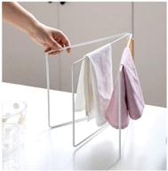 🧽 jitejoe home kitchen countertop dishcloth drying rack - convenient 3-arm folding dishcloth holder for white dishcloth storage logo