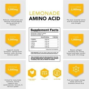 img 3 attached to 🍋 Forte Amino Acid Supplement Powder – Boost Intense Exercise and Trauma Recovery with Physician Formulated Blend of Glutamine, Arginine, Lysine, Taurine and Serine (Lemonade Flavor, 30 Servings)