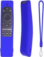 📺 bn59 series silicone protective case cover for samsung smart tv remote controller - blue: kids-friendly, anti-slip, shockproof & anti-lost logo