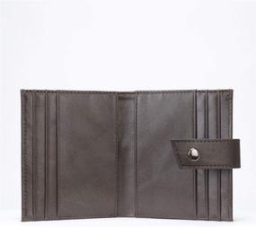 img 3 attached to Cowhide Small Wallet: Optimized Women 🐄 and Men's Money Organizer with Card Cases