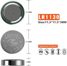 img 2 attached to 20 Pack AG10 1.5V Alkaline Button Cell Batteries (LR1130 189 389) - Extended Shelf Life