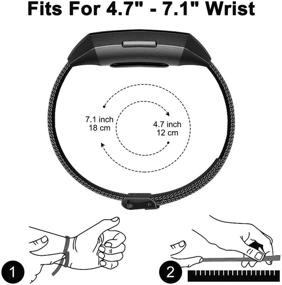 img 1 attached to Meliya Metal Slim Bands Compatible For Fitbit Charge 4 / Fitbit Charge 3 / Charge 3 SE Wearable Technology