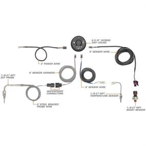 img 3 attached to 🌡️ GlowShift 3-in-1 Analog 1500 F Pyrometer EGT Gauge Kit with Digital Boost & Temperature Readings – 10 LED Colors – Black Dial – Clear Lens – 60mm