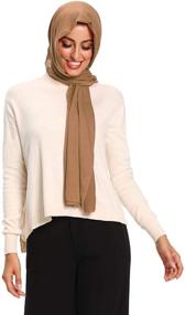 img 4 attached to 👳 Modern Muslim Women's Accessories: Hijab Jersey Scarfs & Wraps