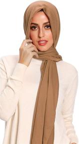 img 3 attached to 👳 Modern Muslim Women's Accessories: Hijab Jersey Scarfs & Wraps