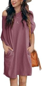 img 3 attached to IWOLLENCE Waffle Casual Summer Dresses Women's Clothing and Swimsuits & Cover Ups