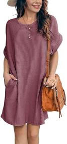 img 4 attached to IWOLLENCE Waffle Casual Summer Dresses Women's Clothing and Swimsuits & Cover Ups